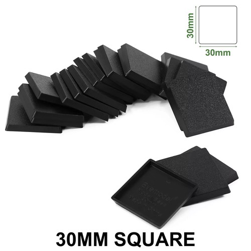 30mm square bases plastic - 30mm,