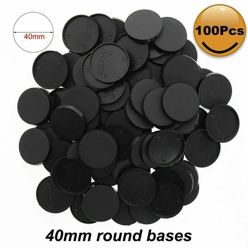 100pcs 40mm plastic bases - 100pcs,